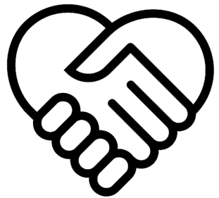 Heart-Shaped Handshake Icon