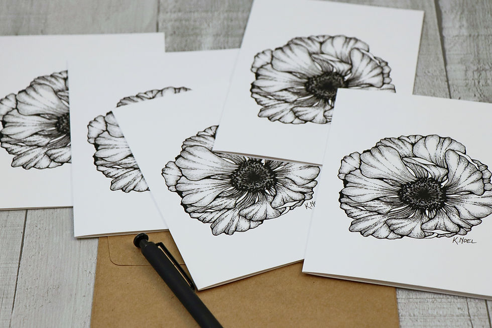 Thumbnail: Geum Flower Greeting Card - Box of 5