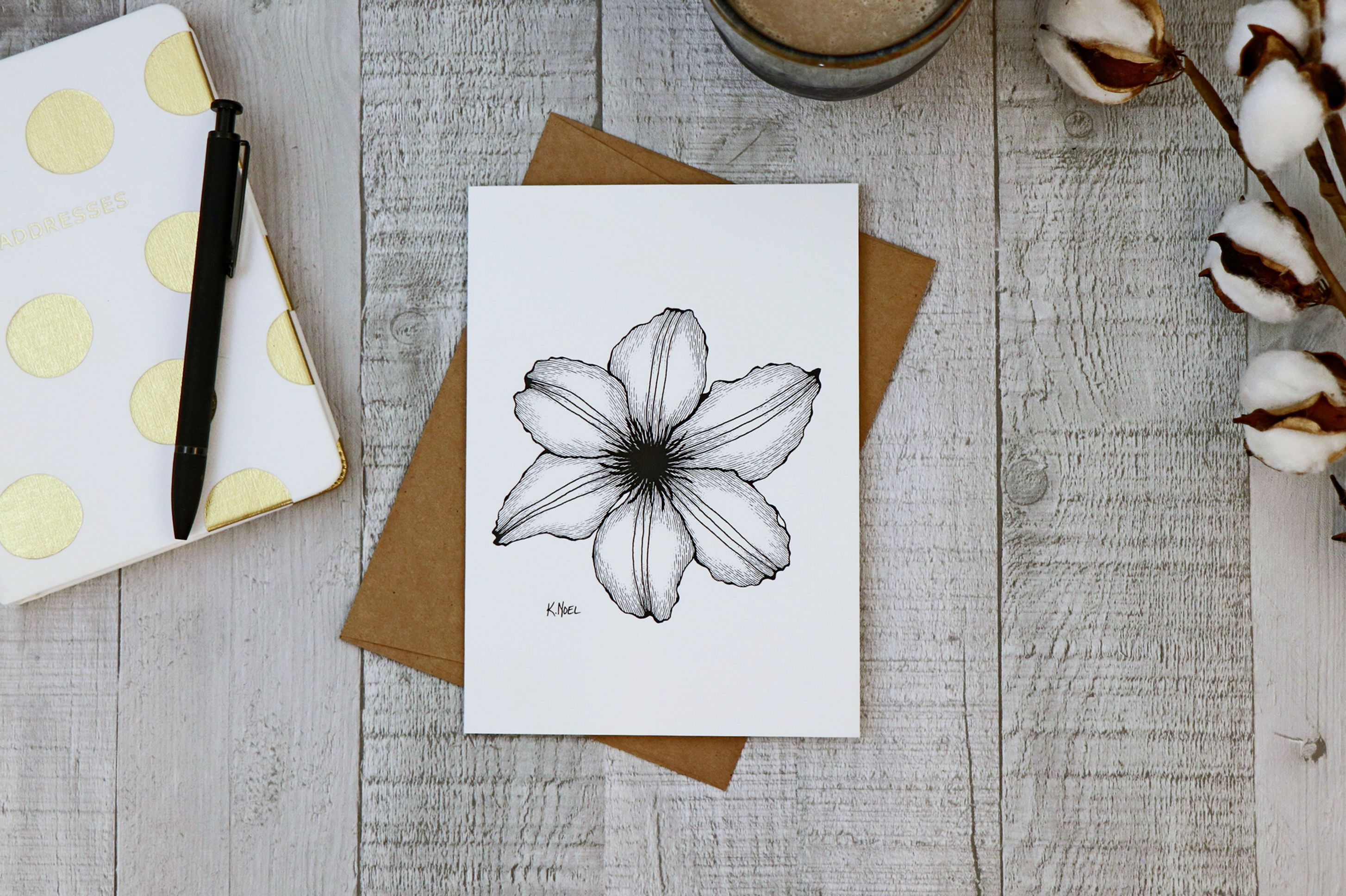 Clematis Greeting Card - Box of 5