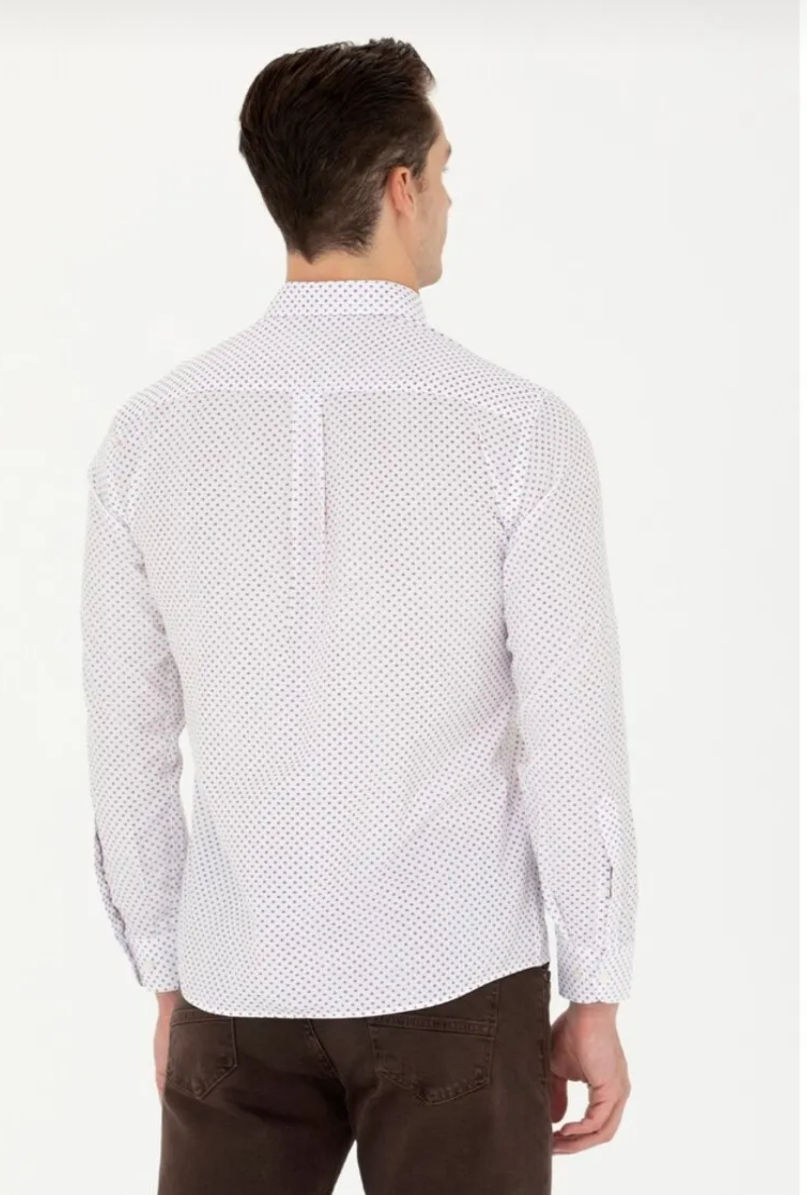 Küçük resim: U.S. Polo Assn. Erkek Bordo Uzun Kollu Gömlek