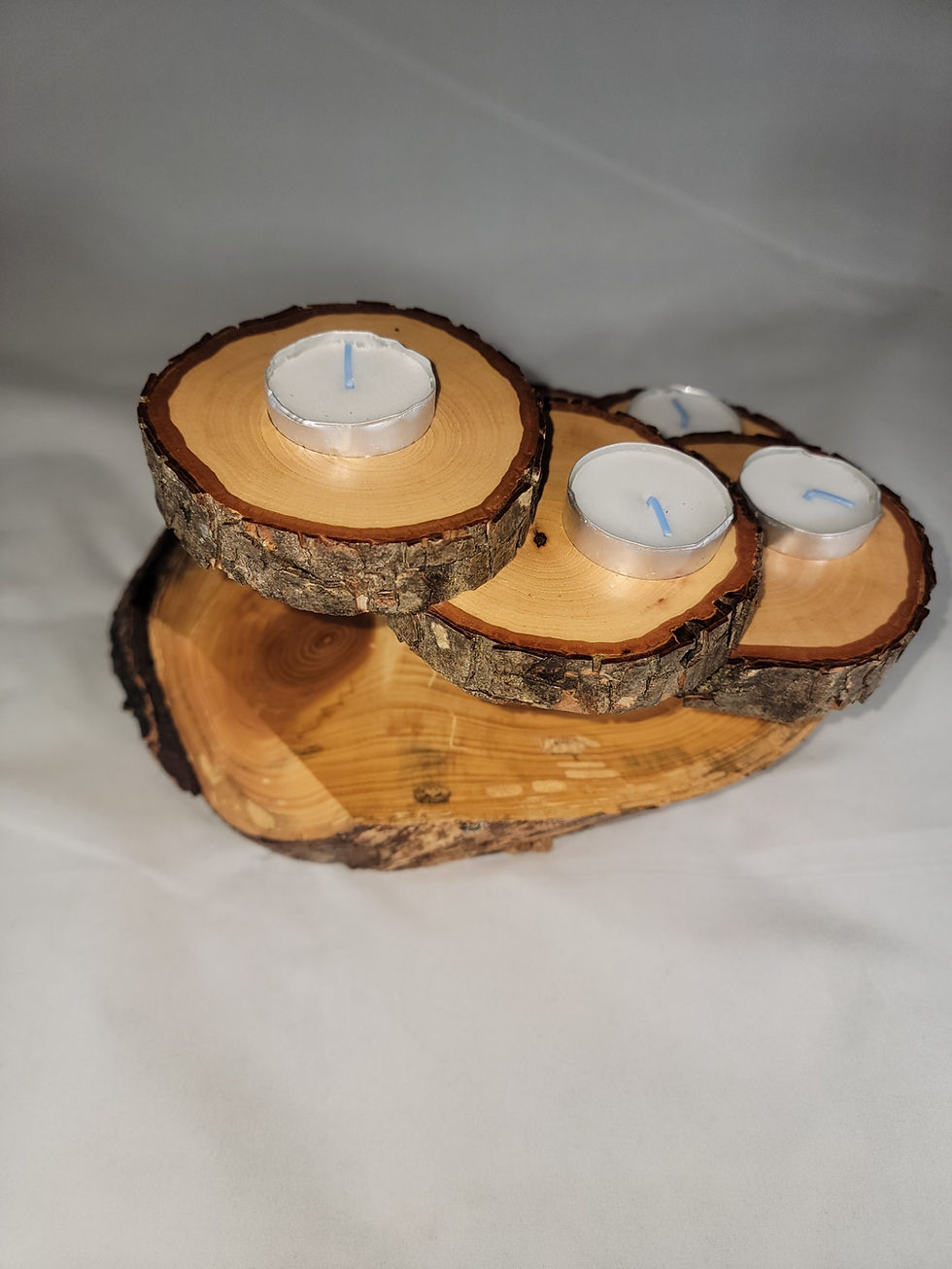 Thumbnail: Wooden Round Tealight Holder