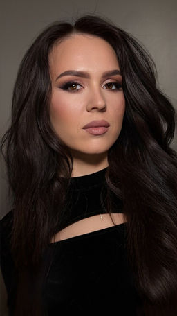 Teen girl with fresh, dewy makeup and minimal foundation.