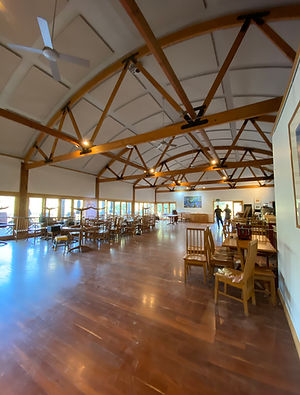Tahbilk winery cafe reduce noise reverberation with Acoustic panels