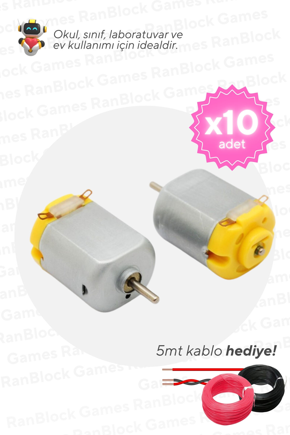 10 lu Paket DC Deney Motoru MEB