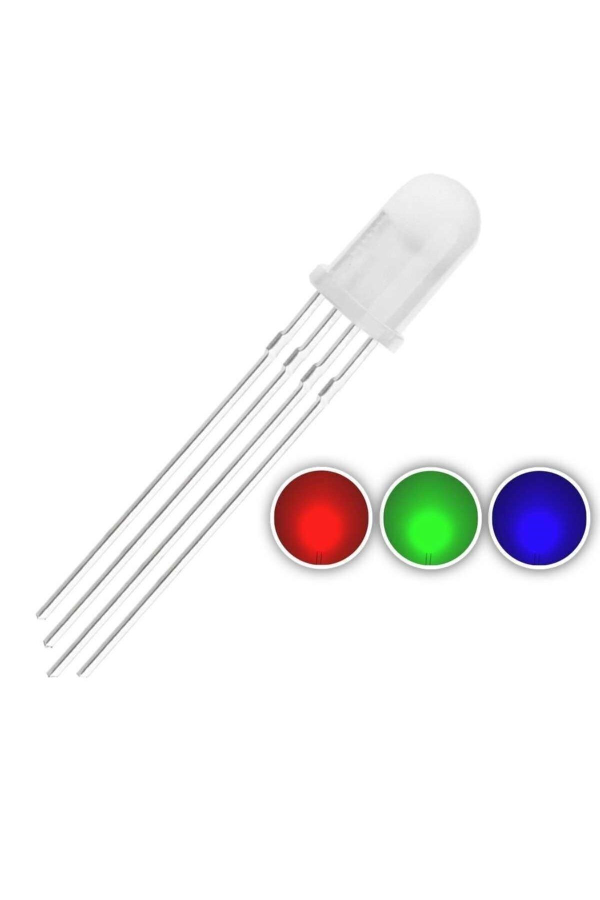 RGB Led Ortak Anot 5 Adet 5mm