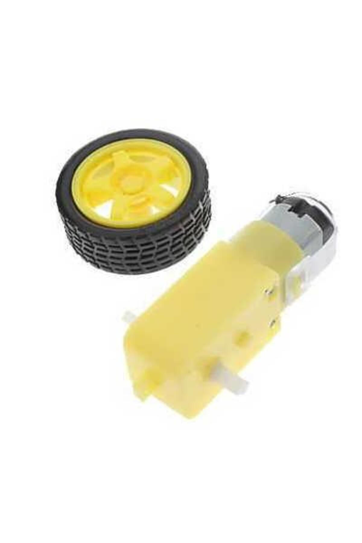 4lu Motor Ve Tekerlek Seti 6V 250rpm