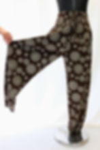Brown Trouser with White Mandala Patterns