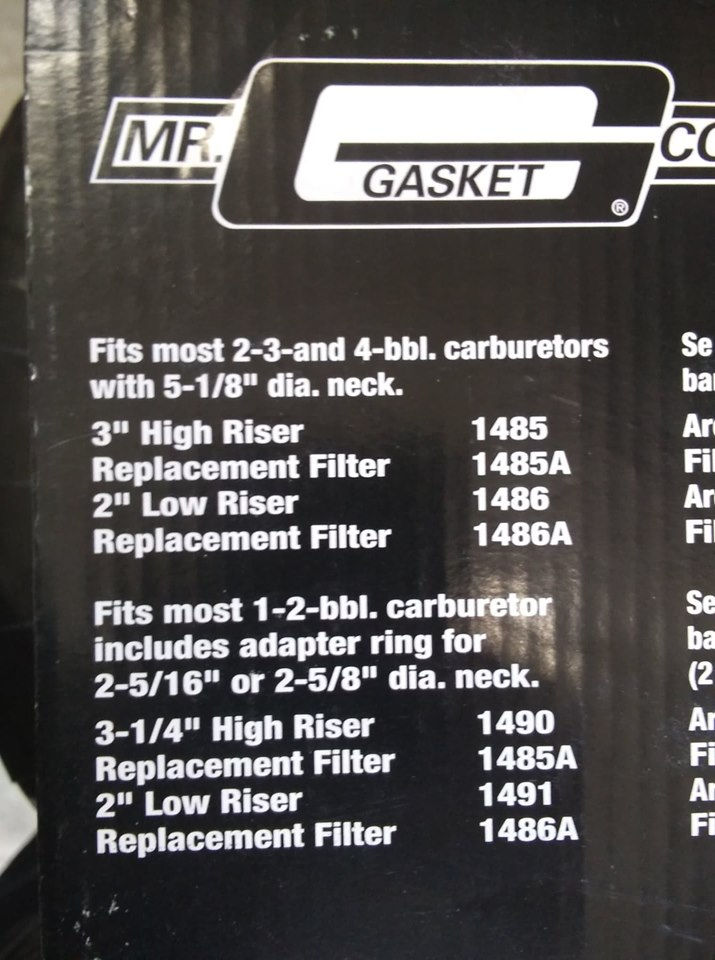 Thumbnail: mr gasket air cleaners