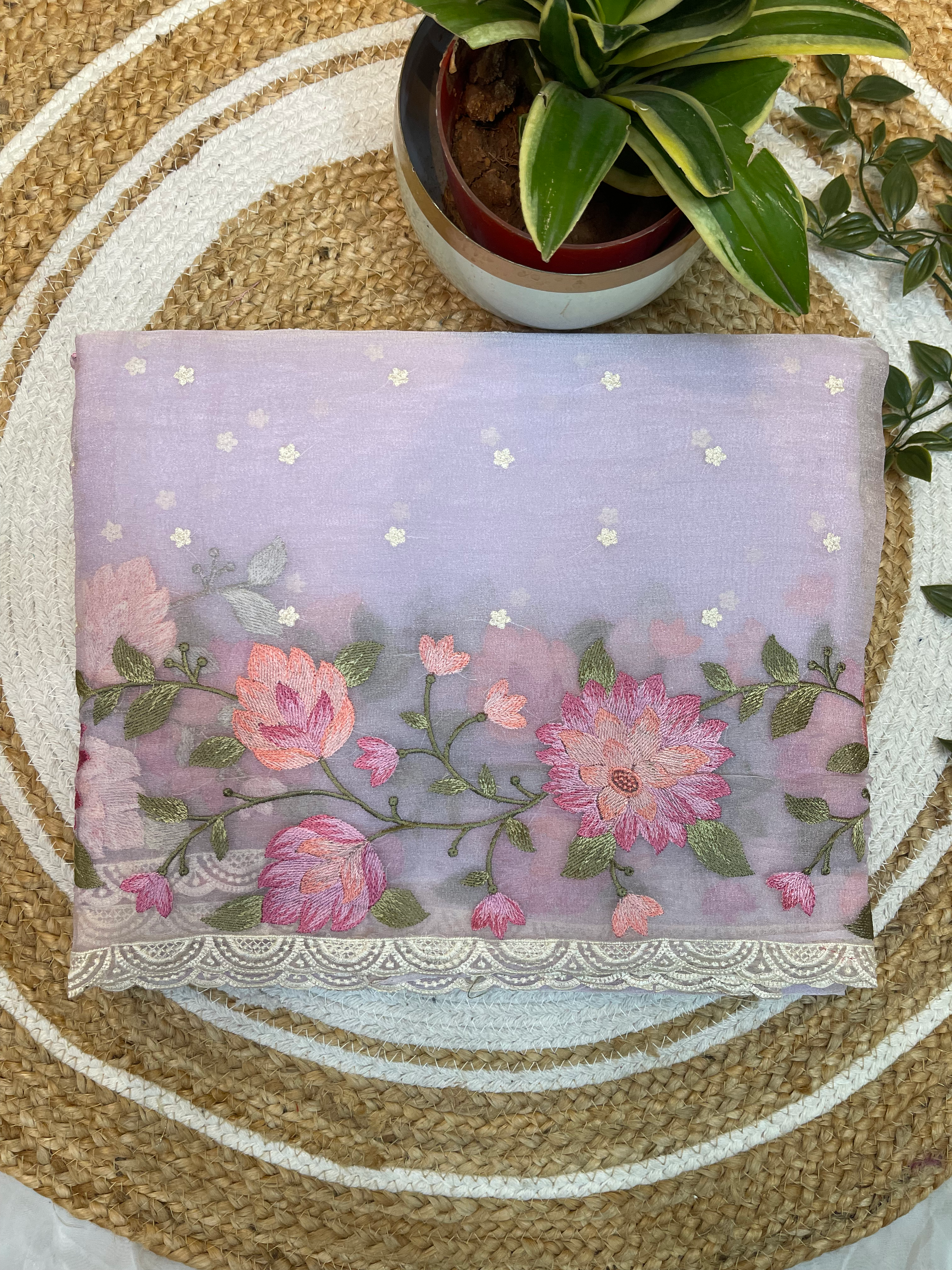 Organza tissue saree