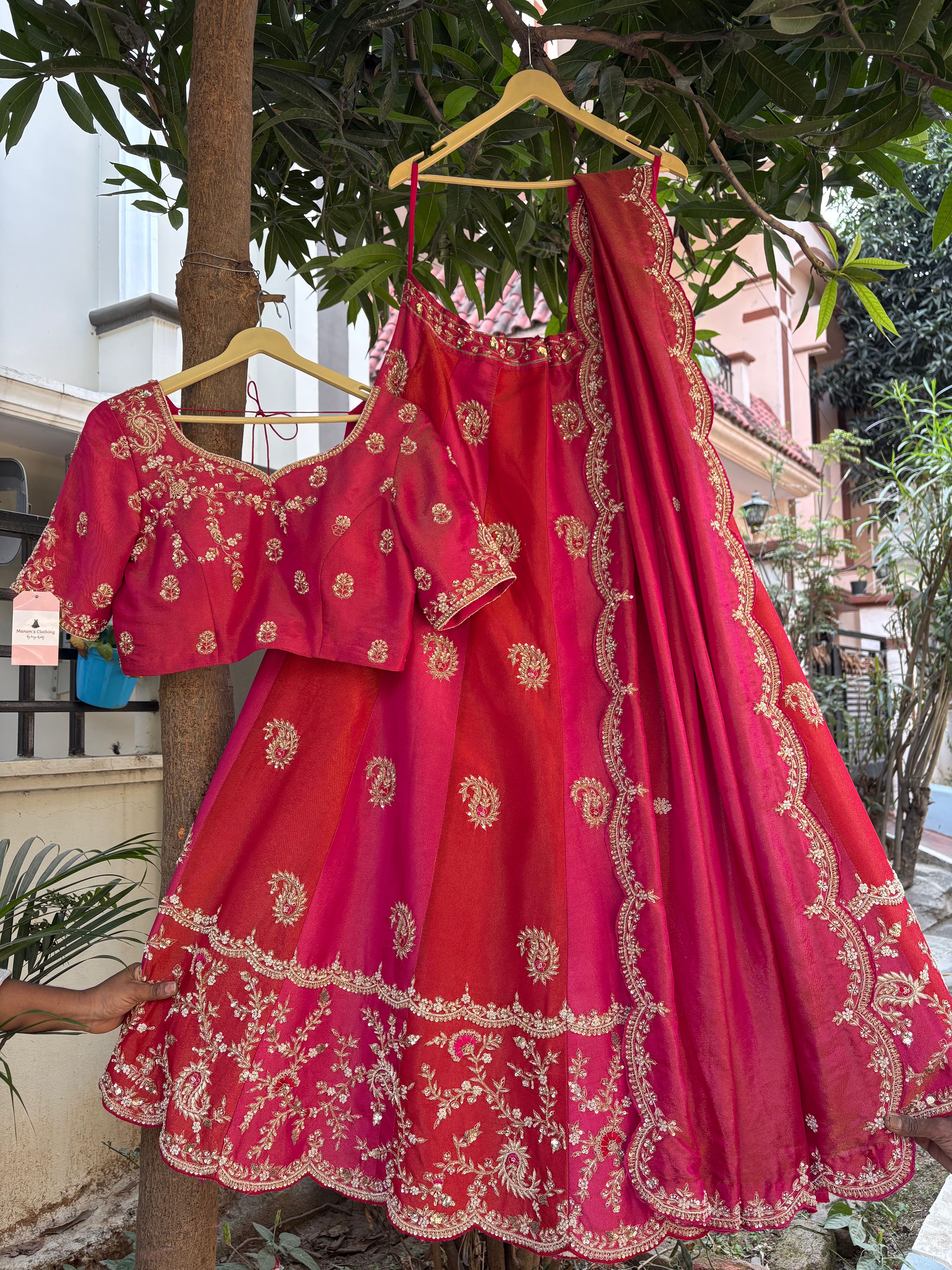 Tissue Bridal lehenga 