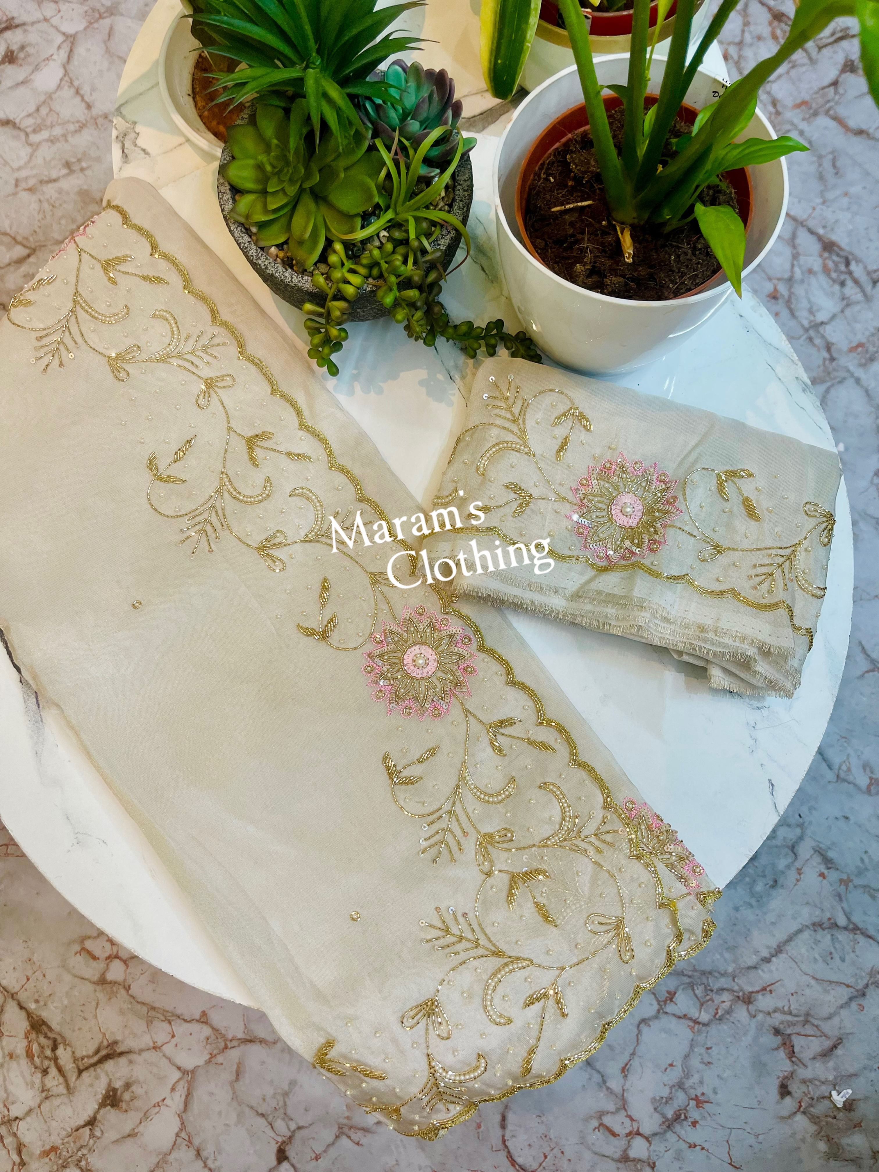 Tissue georgette saree