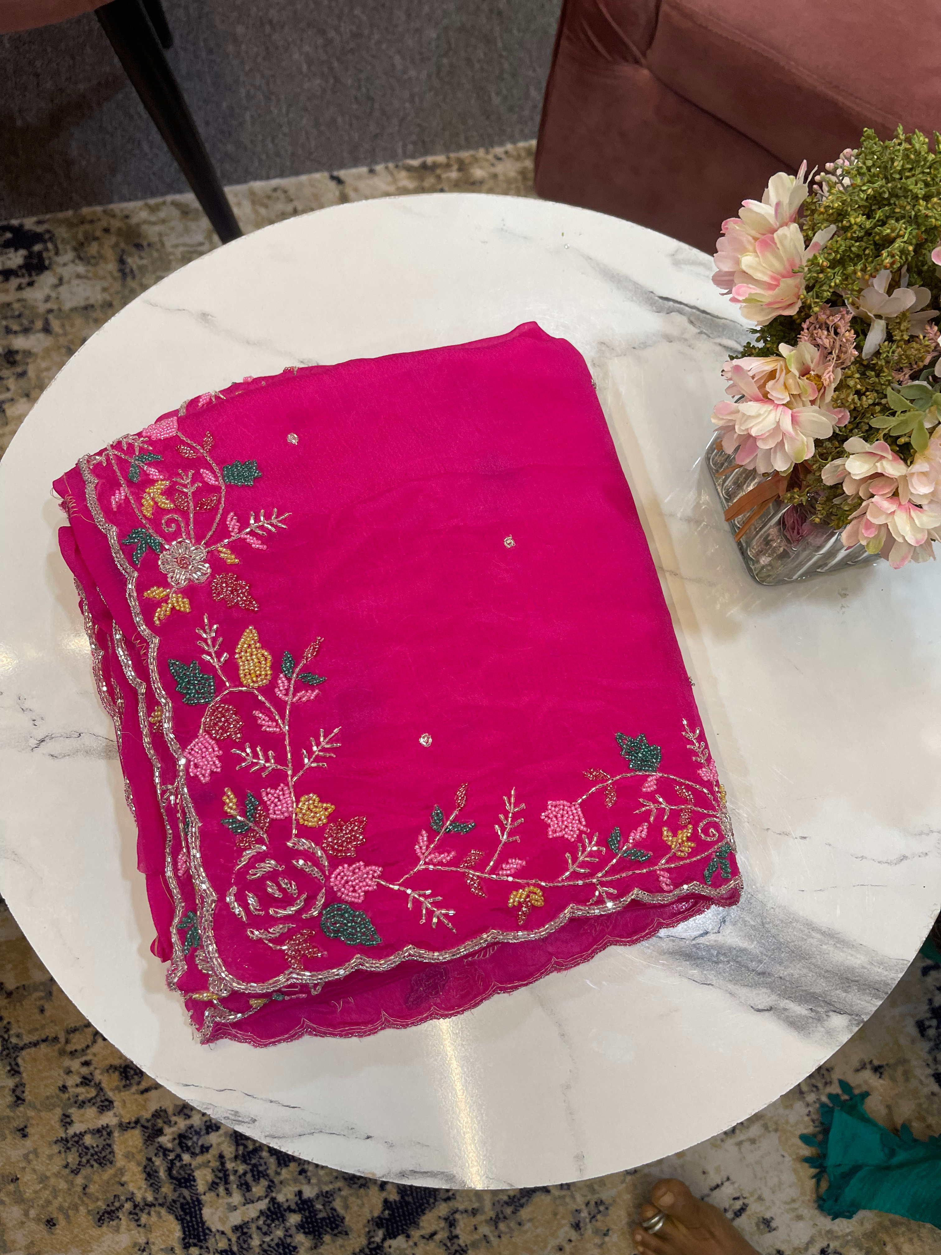 Multi color cocktail saree