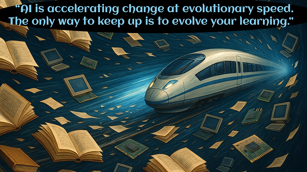 The AI Bullet Train. Created using AI.