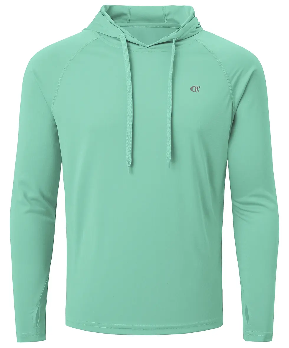 Miniatura: Summer Men's Long Sleeve UPF 50+ Hoodie T-Shirts, Rash Guard Quick Dry T-Shirt