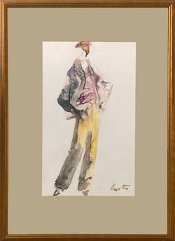 Model in Yellow Pants