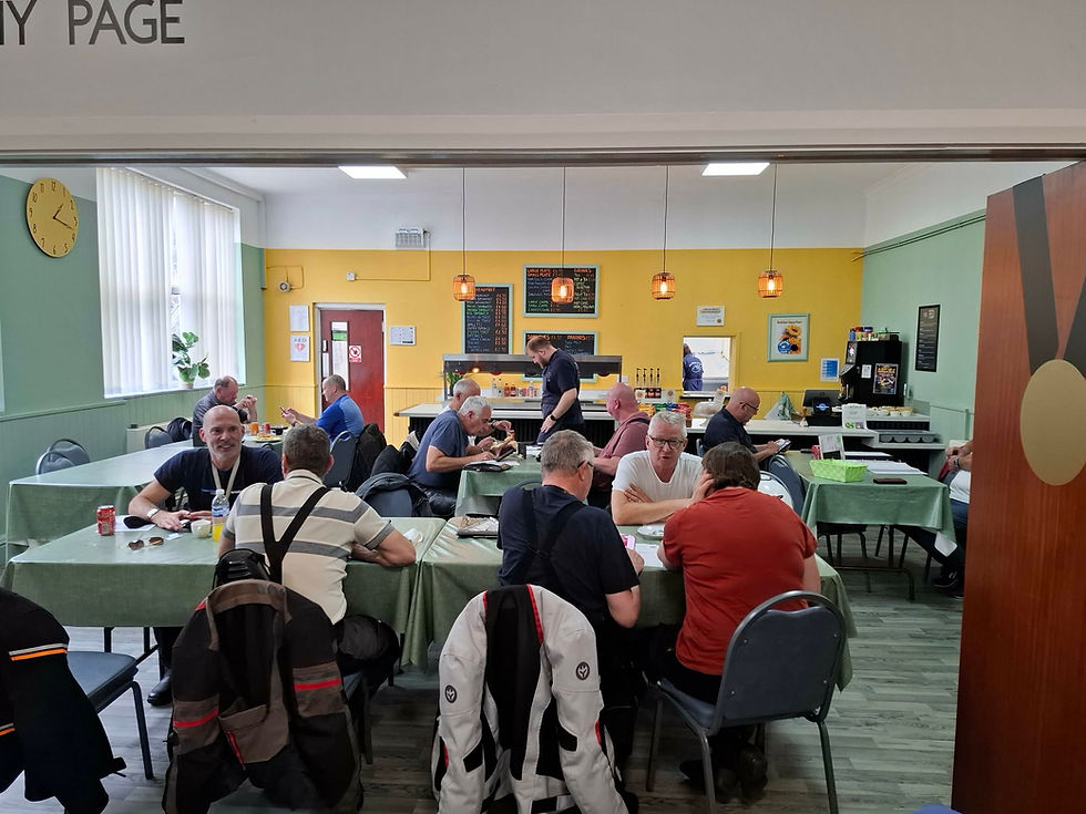 Motorbike event at the Wingate's Sunshine Cafe in Cheshire