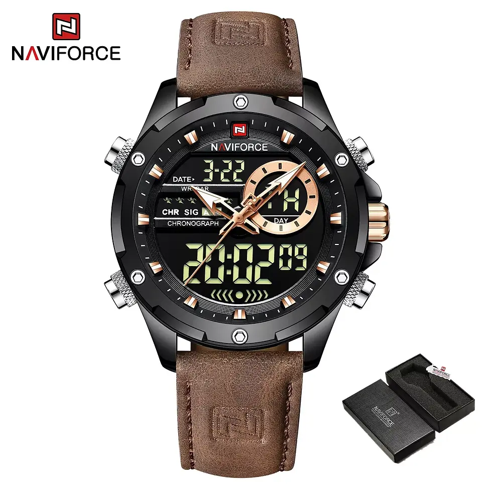 Thumbnail: Men's watch luxury chronograph watch Sports and Business watch Naviforce