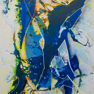 mixed media, linnen, aluminium kader
