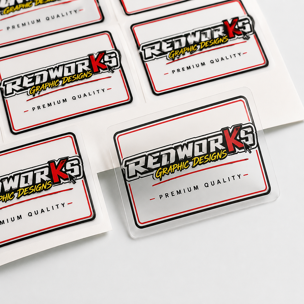 Thumbnail: Clear UV Printed Vinyl Stickers | Waterproof Die Cut Decals