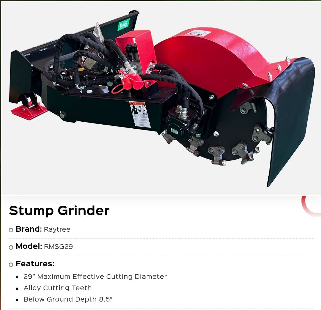 Raytree 29" Articulating Stump Grinder 
