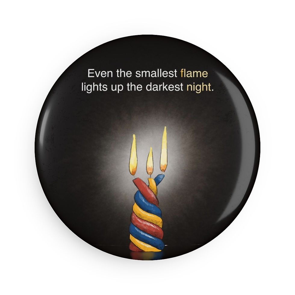 Thumbnail: 'Candle' Button Magnet, Round (1 & 10 pcs)