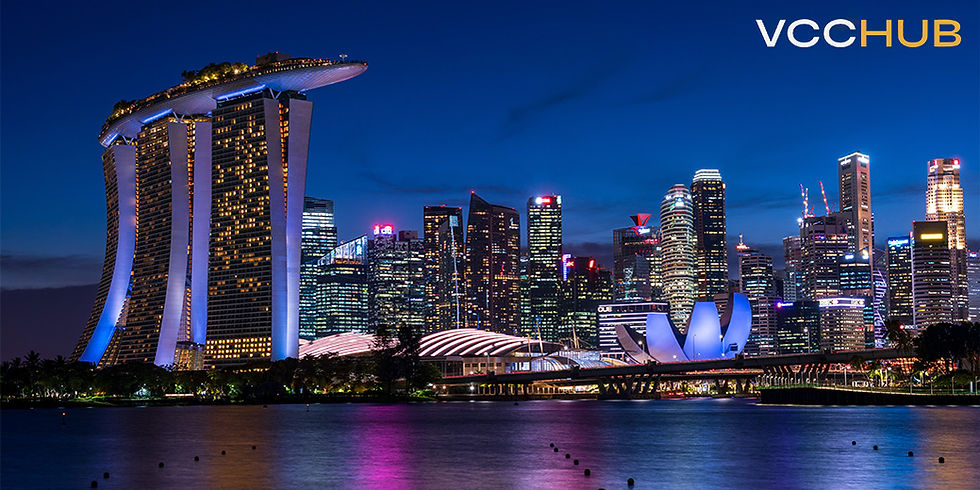 Singapore City Night View