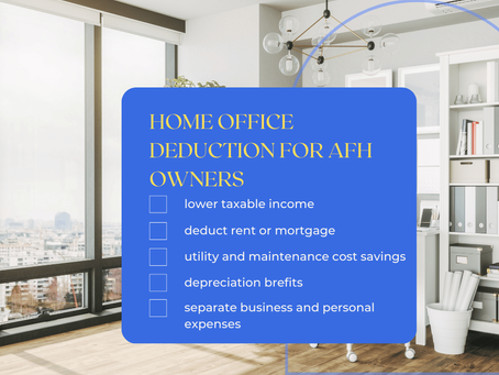 🏡 AFH Owners: Can You Deduct a Home Office? YES! Here’s How! 💰