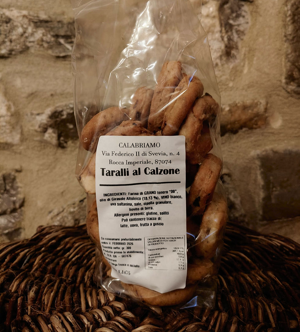 Taralli friabili al gusto calzone tipici della Puglia