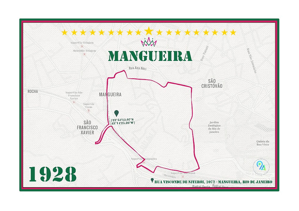 Mapa-Quadro da Estação Primeira de Mangueira (RJ) - Brasil
