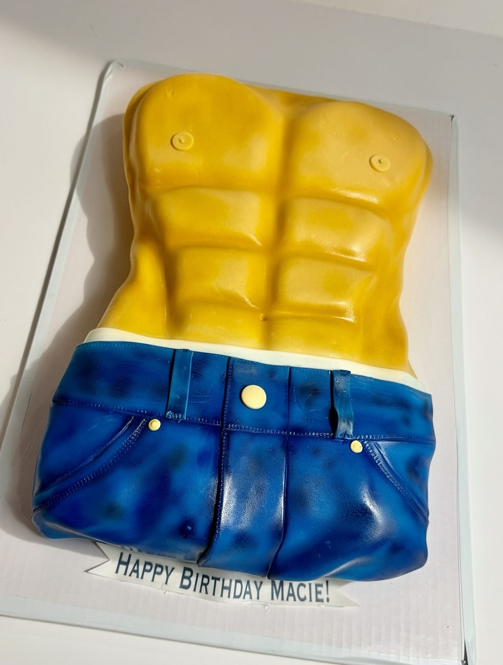 Male Torso 3D Sculpted Cake
