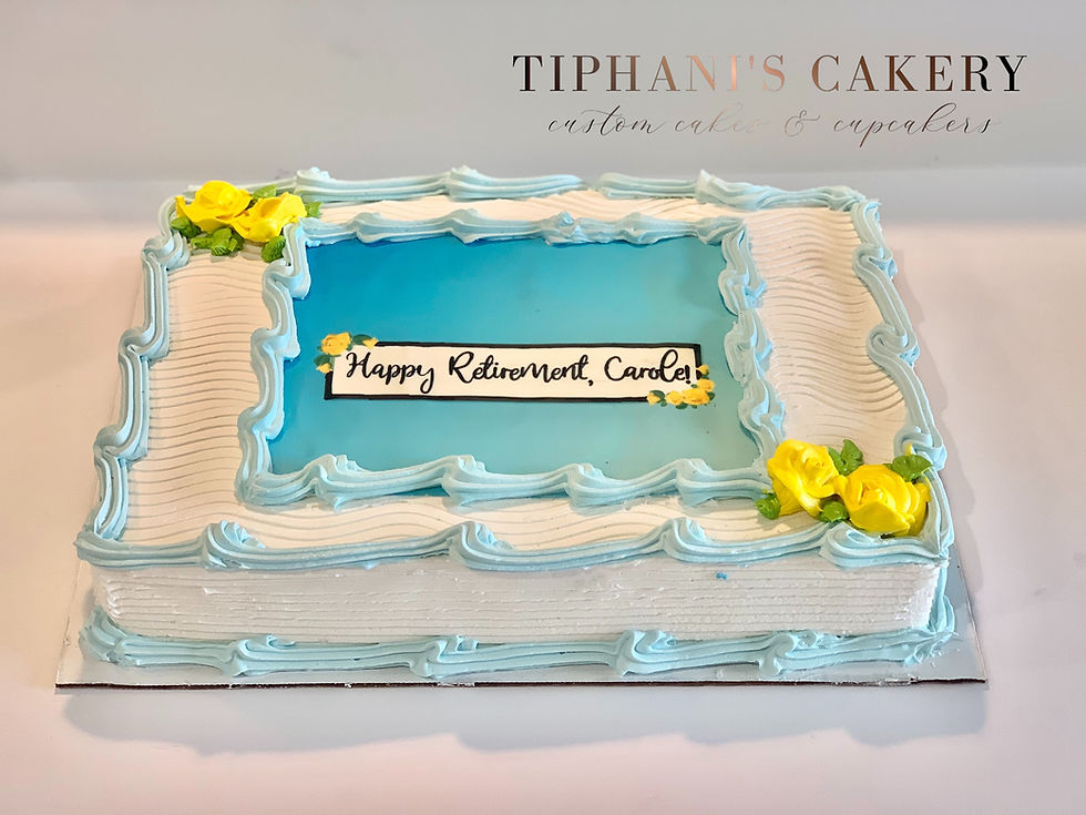1/2 Sheet Cake With Image