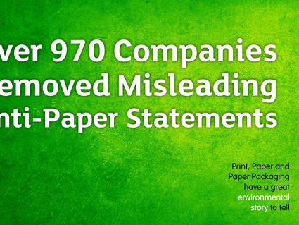 Two Sides anti-greenwash campaign: over 970 companies removed misleading anti-paper statements