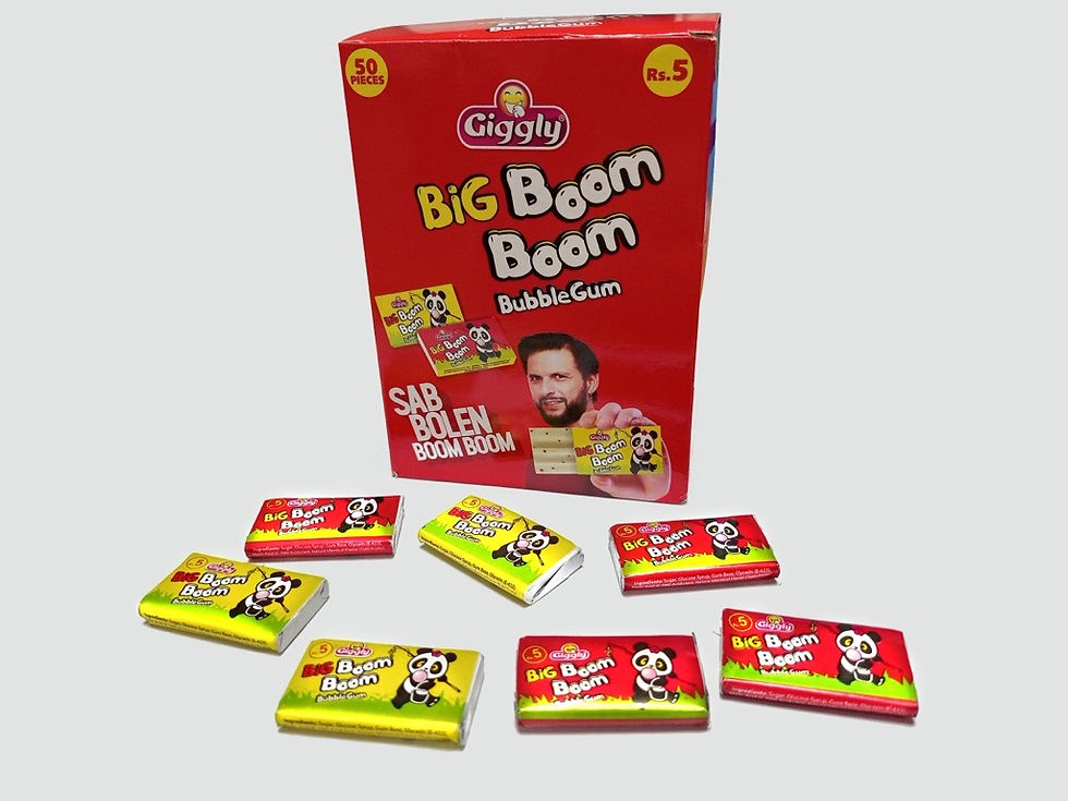 Boom Boom chewing gum now packed in paper