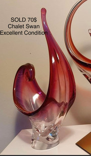 Chalet Glass Swan