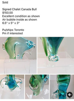 Chalet Glass Bull