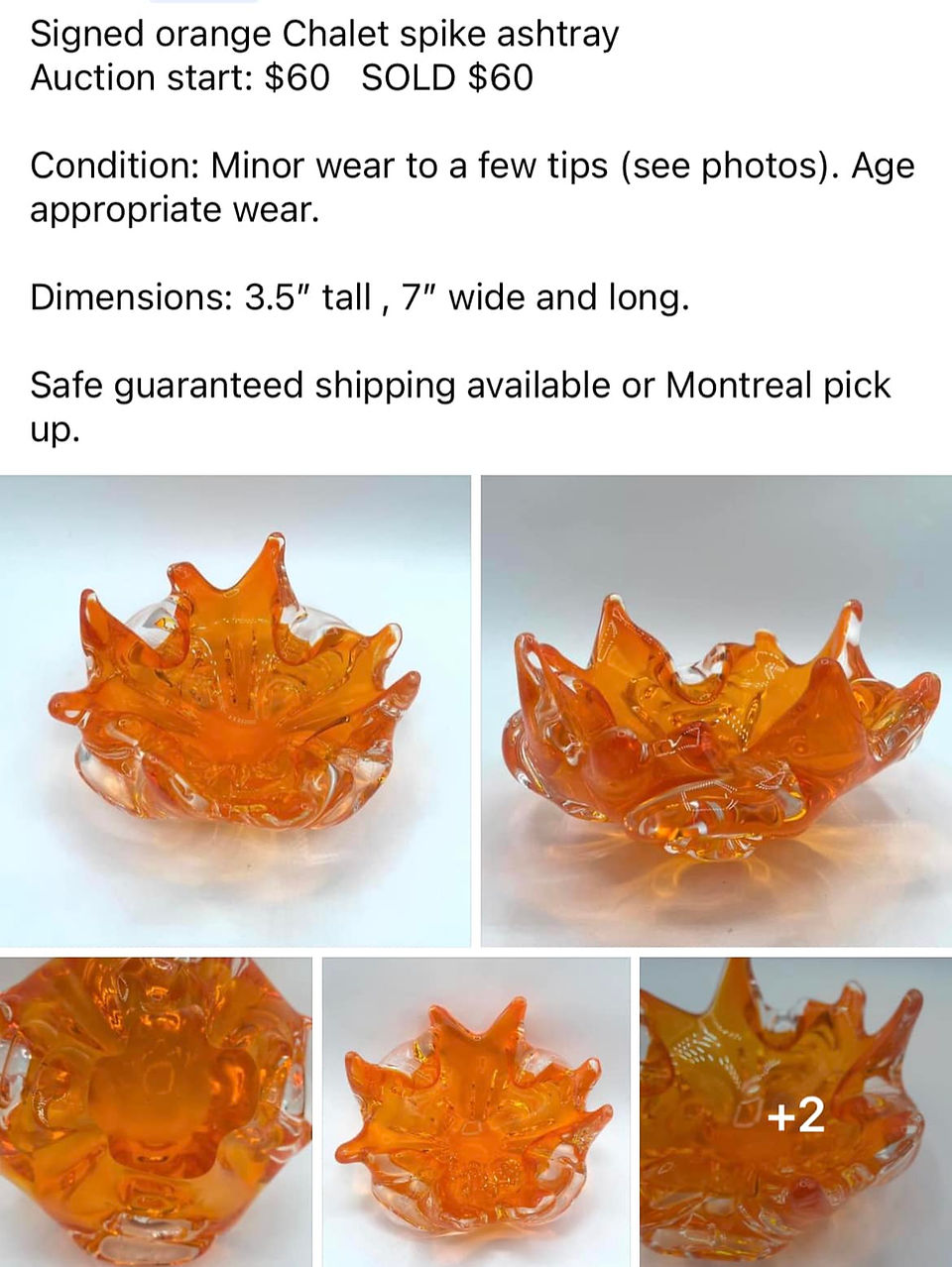 Chalet Glass Ashtray