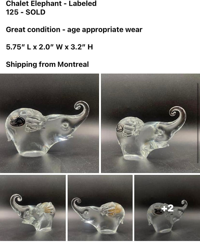 Chalet Glass elephant