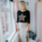 Black Leopard Star Breastfeeding Top with sequin skirt