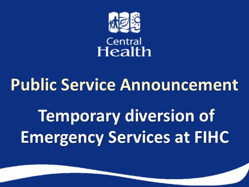 Temporary Diversion of Emergency Services at Fogo Island Health Centre