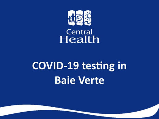COVID-19 testing in Baie Verte