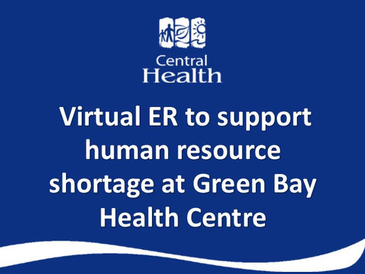 Virtual Emergency (ER) Services at Green Bay Health Centre (GBHC)