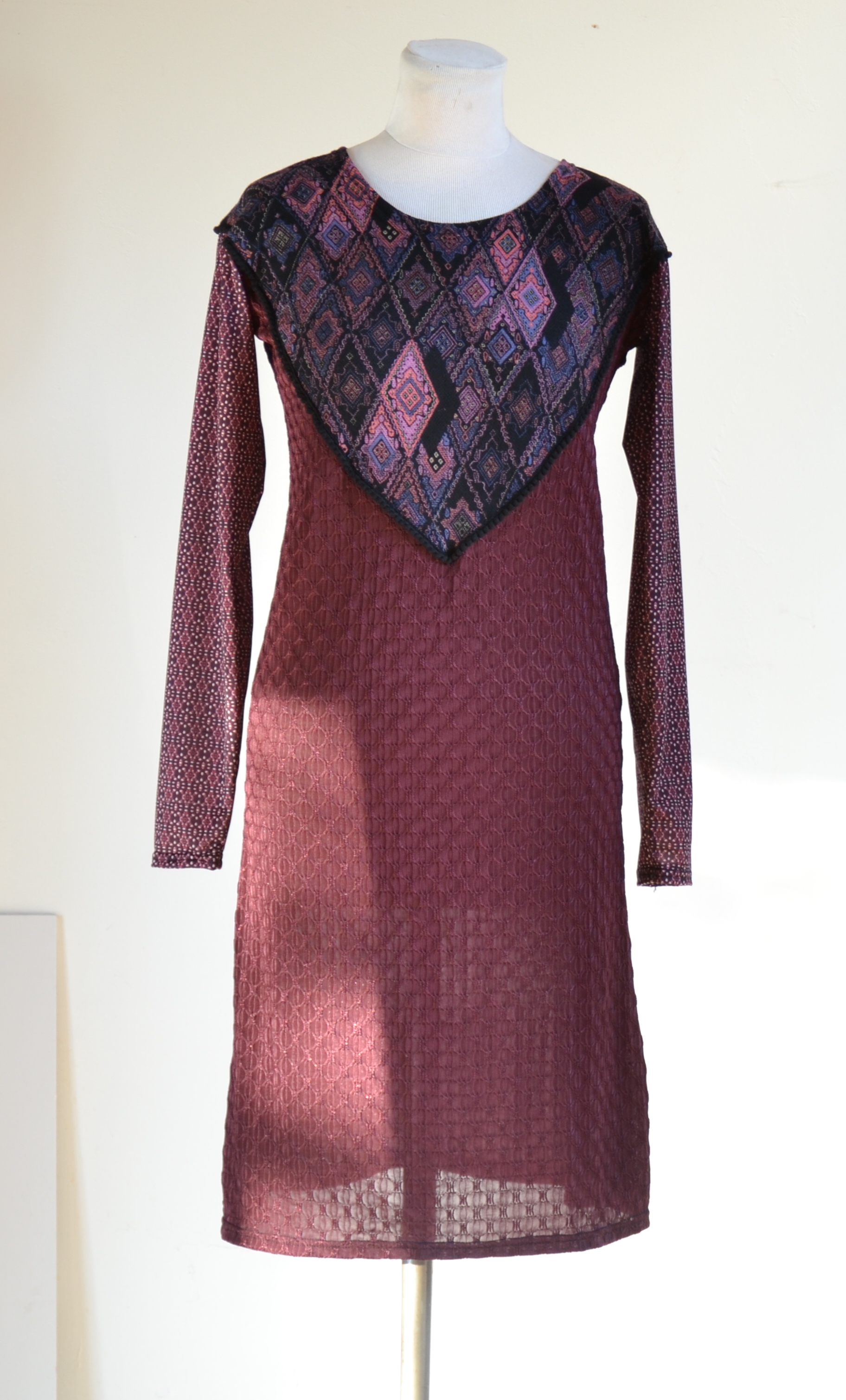 Robe plastron violette