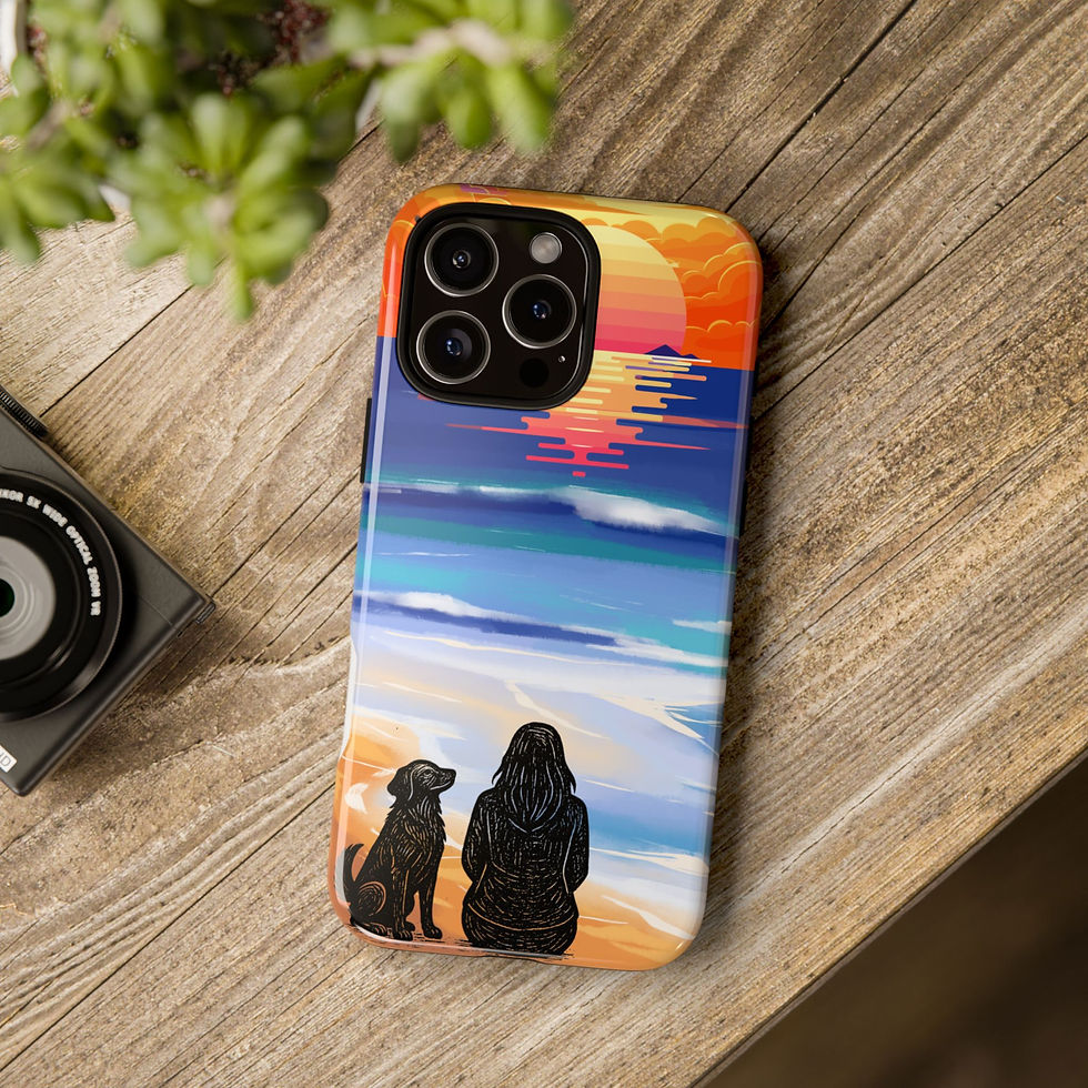 Thumbnail: Aesthetic Sunset Dog Case | Scenic Beach Phone Cover (iPhone/Samsung/Google)