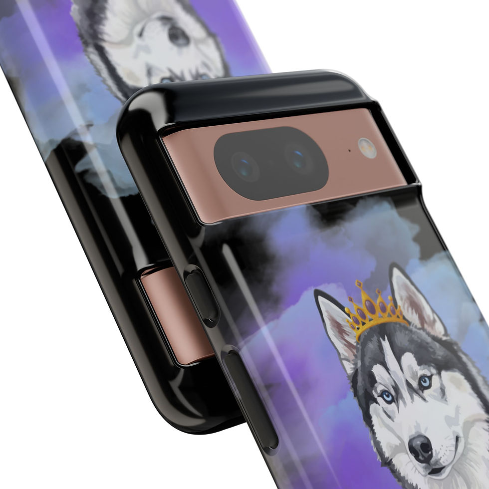 Thumbnail: Husky Wearing Crown phone case | Protective Tough Case, Watercolour Background