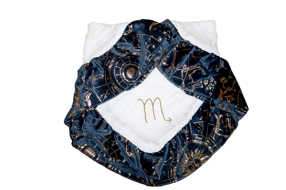 Thumbnail: Zodiac Muslin Velvet Lovey - Personalized