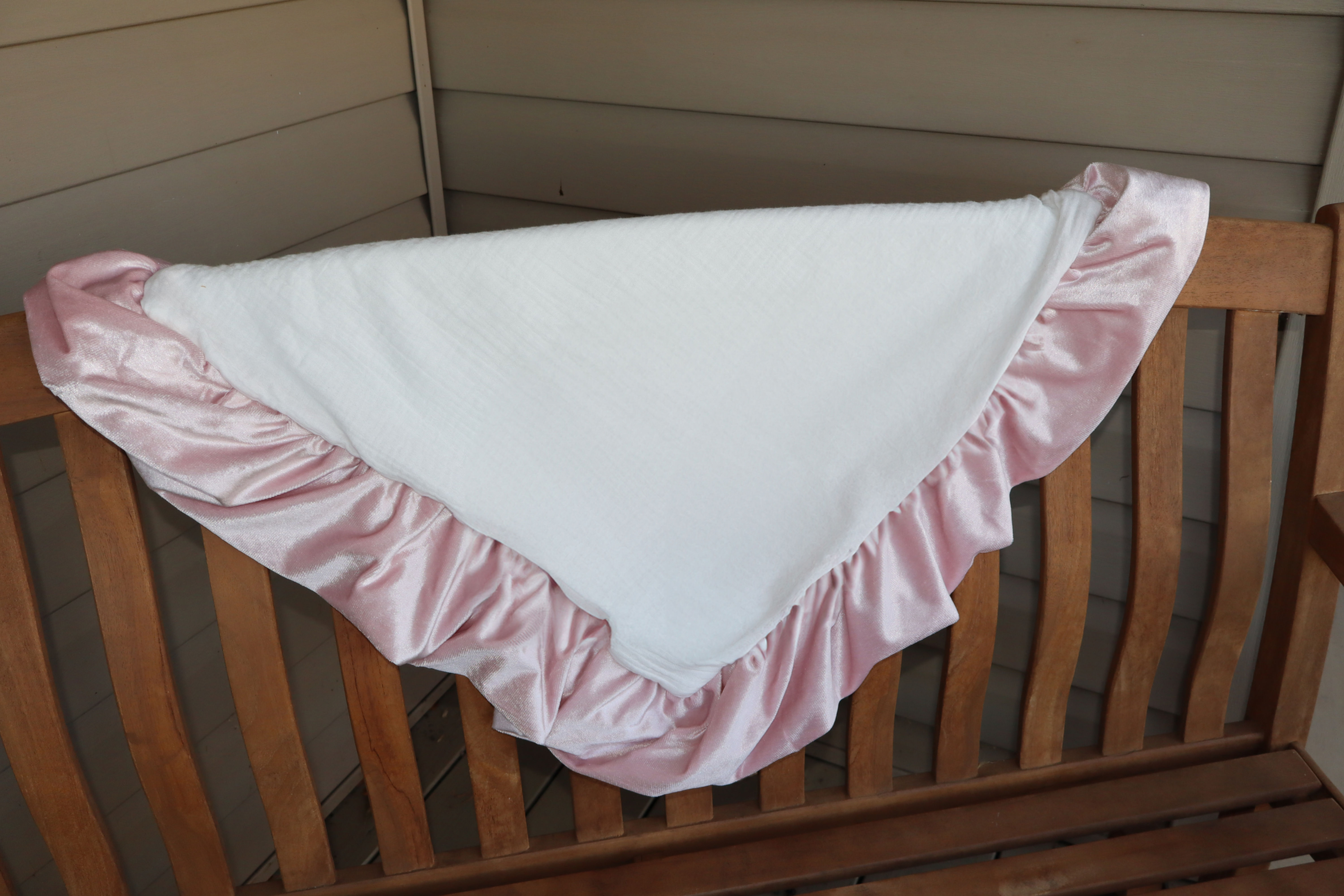 Muslin Velvet Blush Blanket