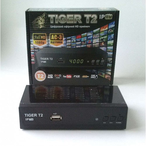 Миниатюра: Цифровой эфирный ресивер DVB-T2/C  Tiger T2 IPTV
