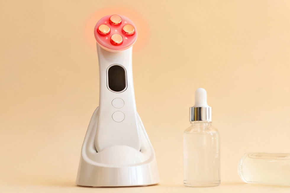 赤色LEDライトを搭載した美顔器のイメージ