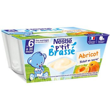 Dessert - P'tit Brassé Nestlé Abricot - dès 6 mois - 4x100g