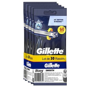 Rasoirs Jetables Gillette Blue 3 - Smooth - 5x6
